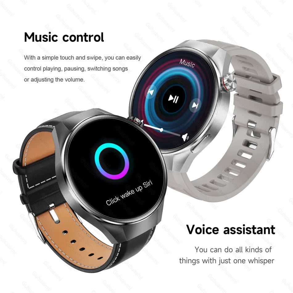 2025 True AMOLED Smart Watch Volledig touchscreen 466*466 HD Gezondheidsmonitor Spraakoproep Smartwatch voor mannen en vrouwen - Compatibel met Xiaomi en Huawei iOS