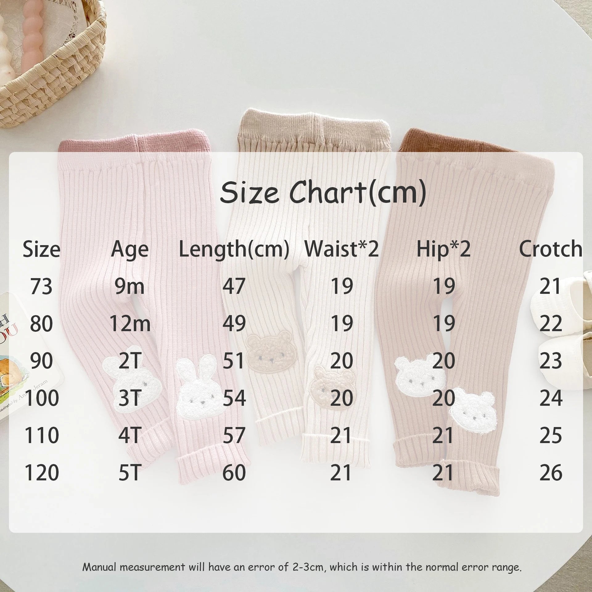 New Autumn Kids Knitted Leggings Girls Cute Cartoon Skinny Pants Children's Baby Pit Strip Trousers 0-5Y Girls