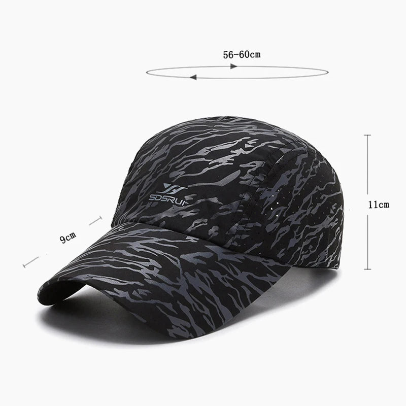 Summer Quick Drying Breathable Thin Women Men's Baseball Cap Outdoor Sports Fishing Travel Cycling Climbing Sun Hat A220