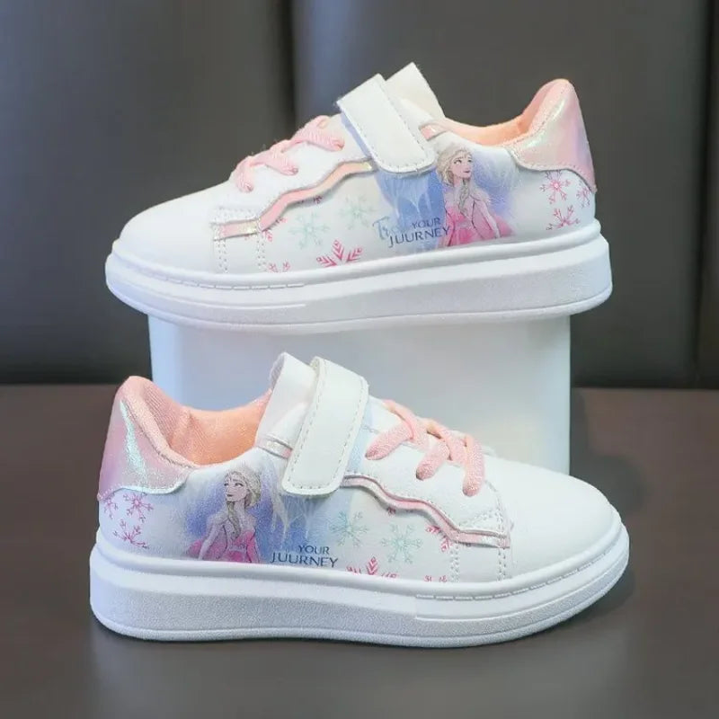 Disney Kids Girls Shoes fashion Children Sneakers Girls Elsa Frozen Princess Casual Sport Shoes Student Shoes Teen Shoes