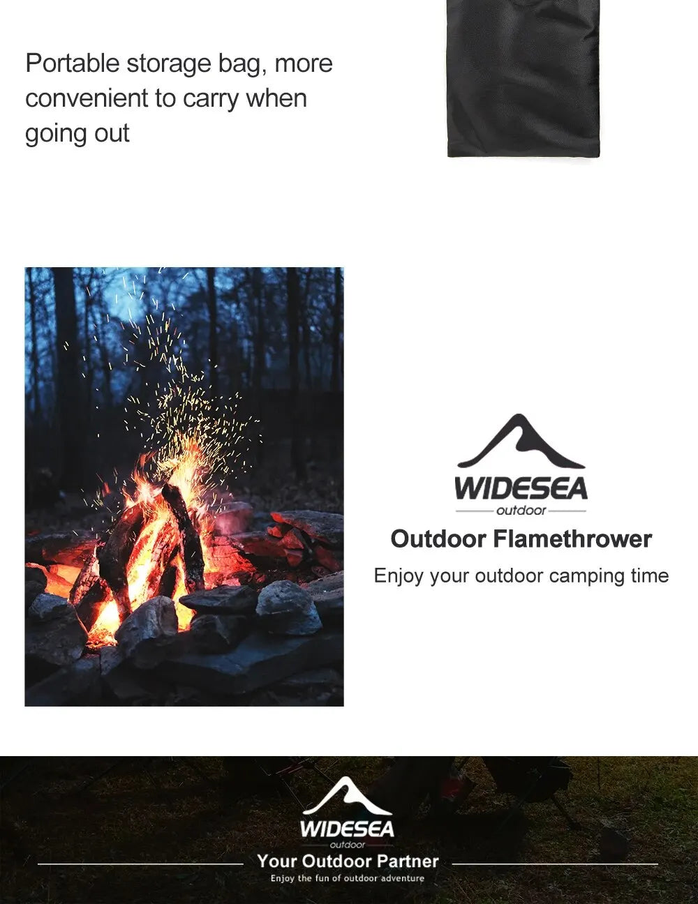 Camping Long Flame Igniter Outdoor Portable Wooden Handle Burner Picnic BBQ Gas Tank Spray Gun Removable Stove Toolkit