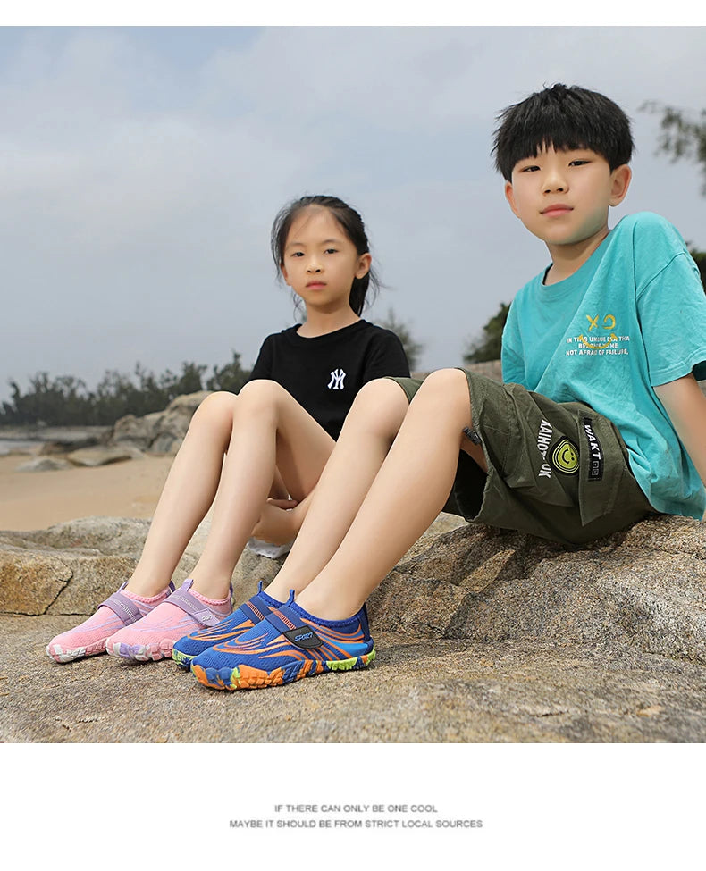 Kinderen op blote voeten waterschoenen voor kinderen Ademende, snel drogende sportschoenen Ideaal voor het strand Antislip voor brede voeten