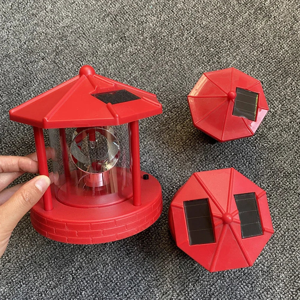 LED Solar Lighthouse Outdoor Garden Waterproof Street Lamp 360-Degree Rotating Landscape Light Garden Lawn Lamp  Home Decor