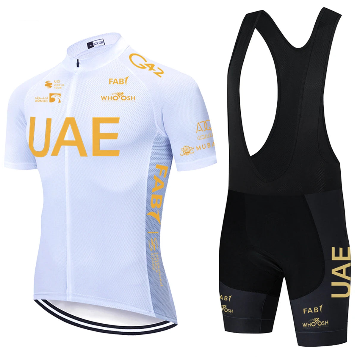 UAE Cycling Jersey Set 2024 Man's Team Short Sleeve Cycling Clothing MTB Bike Uniform Maillot Ropa Ciclismo Summer Bicycle Wear