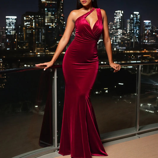 Damesjurken Franse skinny fit effen kleur lange mouwen off-shoulder mini bodycon modejurken
