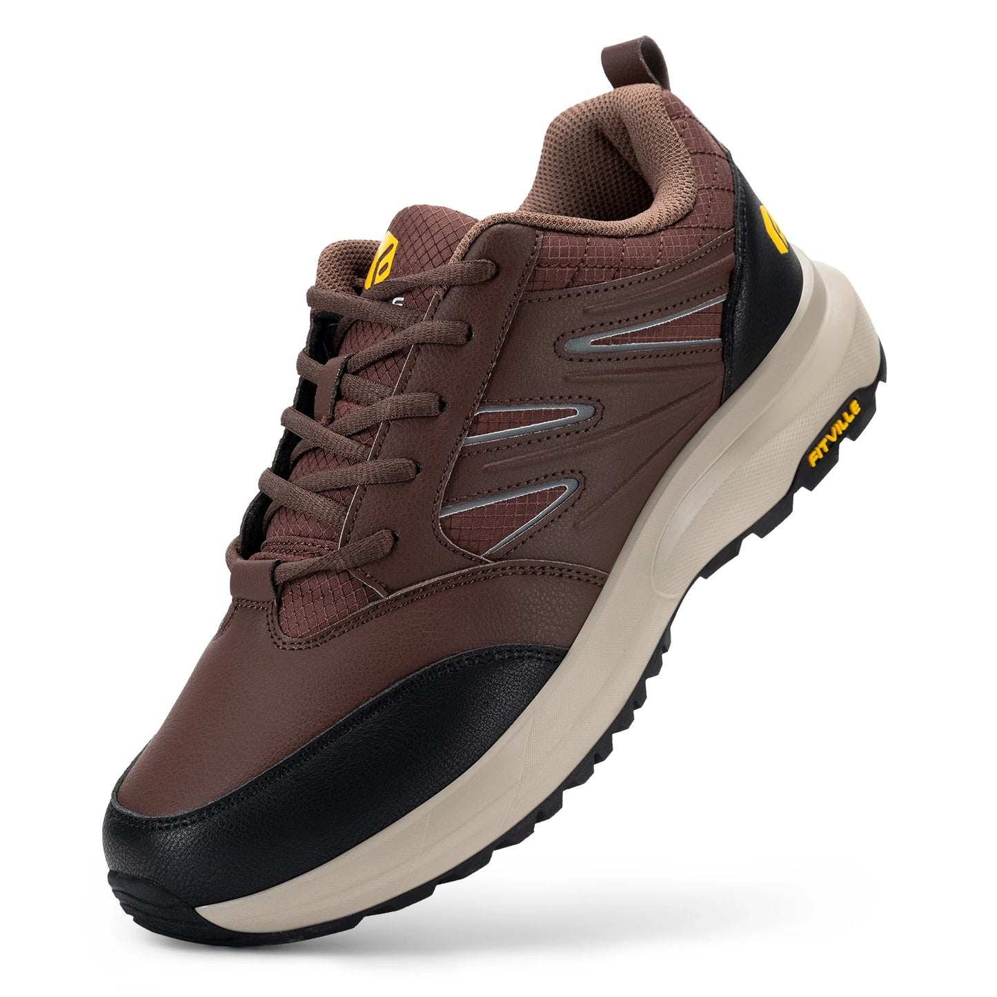 Men's Wide Hiking Shoes Water Repellent Lightweight Outdoor Climbing Shoes Trekking Trails Sneakers for Arch Support