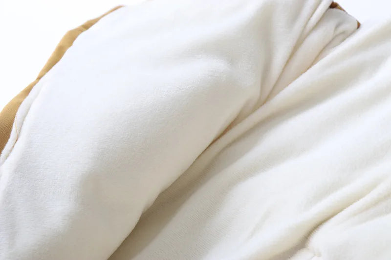 Unisex 2Pcs Winter Warm Children's Ski Clothes Set Thicken Fur Lining Hooded Coats & Overalls Set Snowsuit For Kids 2-5Y