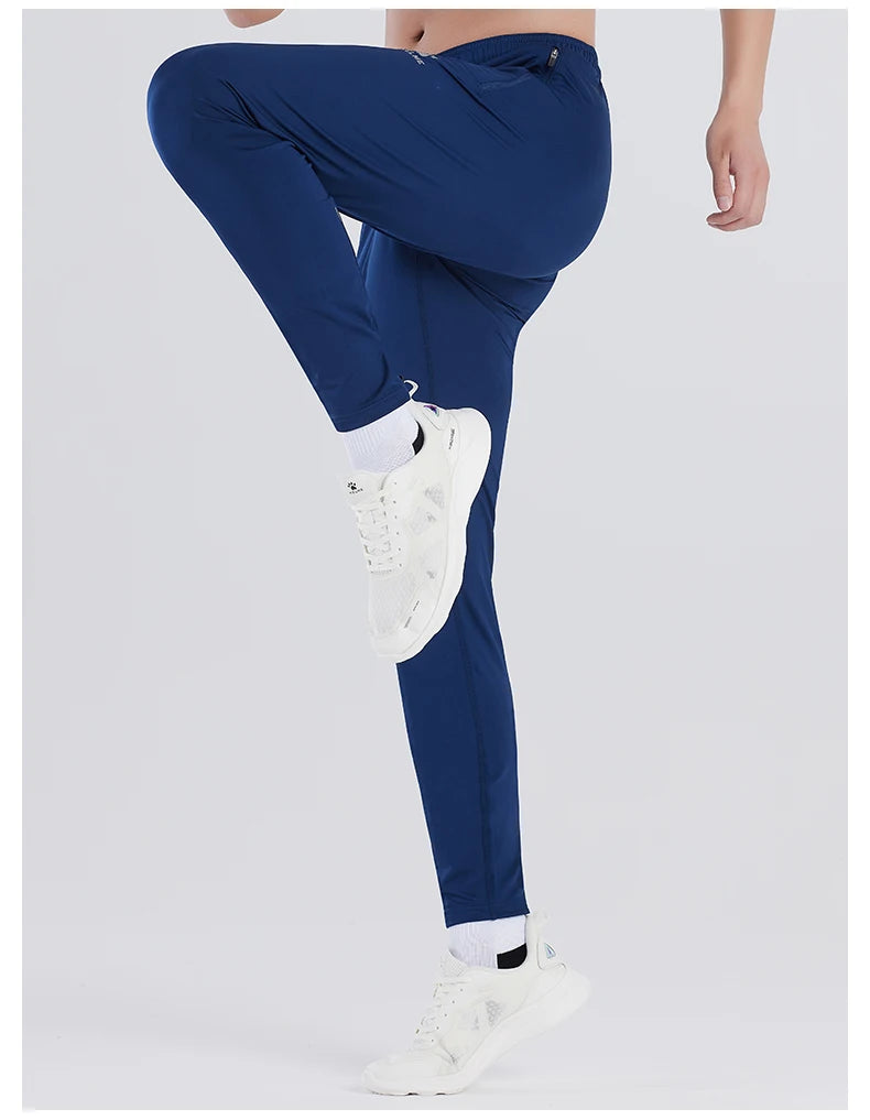 Voetbaltrainingsleggings voor heren, hoge elastische, slanke leggings, dunne outdoor fitness hardloopbroeken