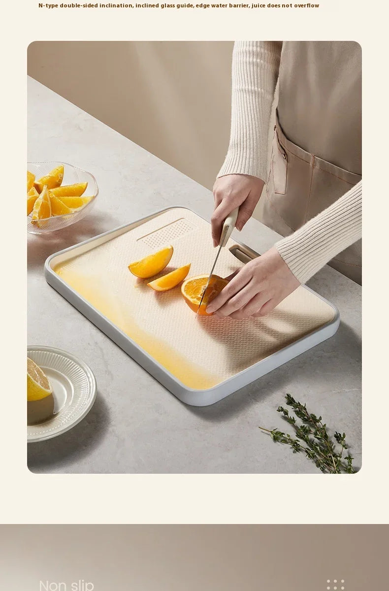 Double-Sided PP Cutting Board - Mold Proof/Antibacterial, BPA Free - Non-Slip/Dishwasher Safe for Veggies/Meat