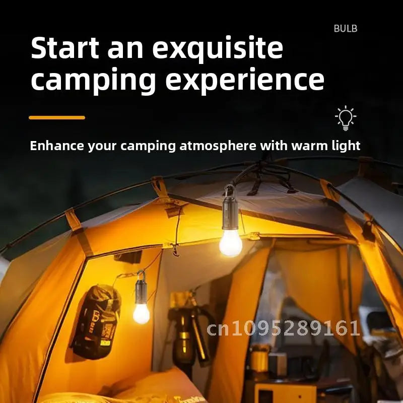 Solar Charging Retro LED/Tungsten Camping Light Emergency Tent Bulb Outdoor Lighting Cross Border New Style