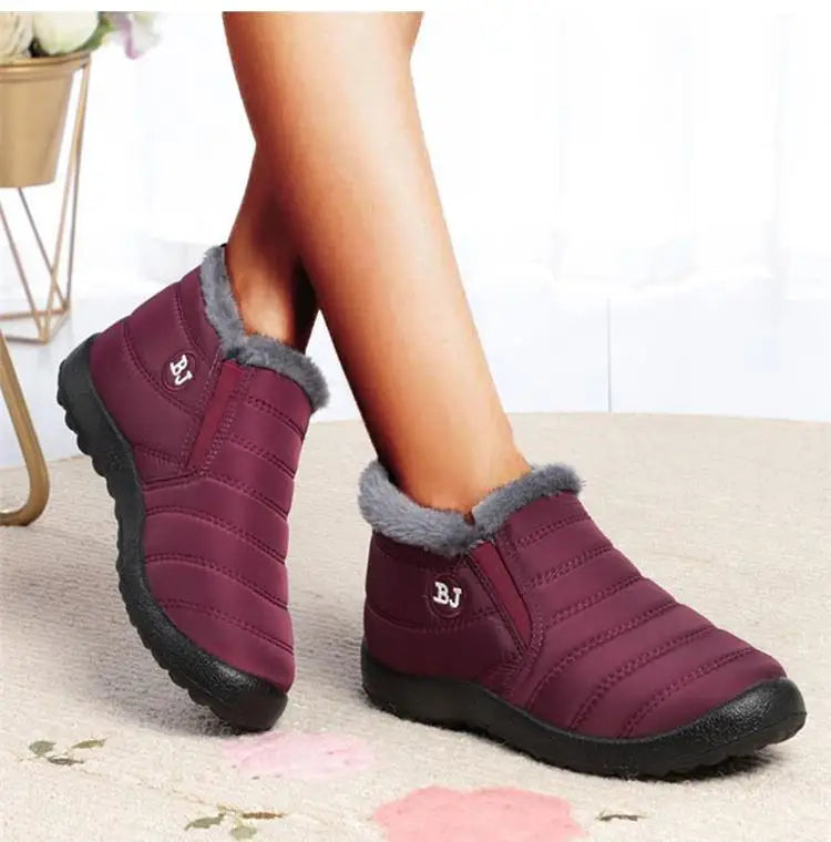 Snow Women Boots Soft Shoes Chunky Plus Size Boots Ladies Fur Ankle Boots New Couple Shoes Platform Women's Winter Botas Mujer