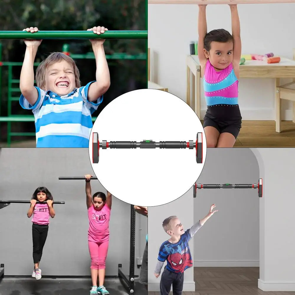 Training Horizontal Bar Non-Slip Telescopic Chin Up Bar Fitness Training Bar Anti-Reversing Sit Up Bar Exercise Equipment