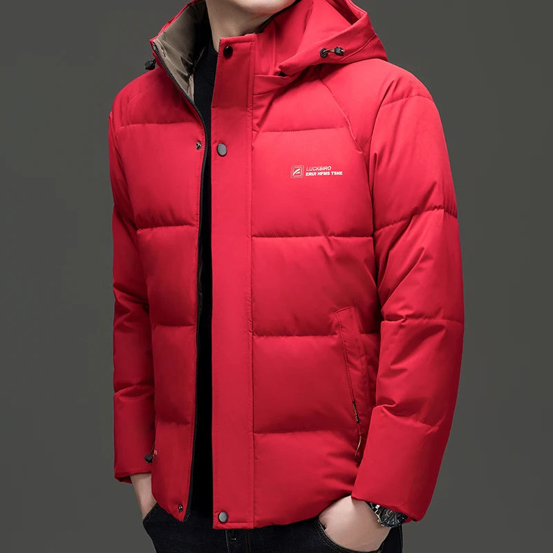 Men's Top Grade Designer Brand, Parka Jacket Cropped Thick Casual Fashion, Hooded Windbreaker, and Quilted Bubble Male Coats