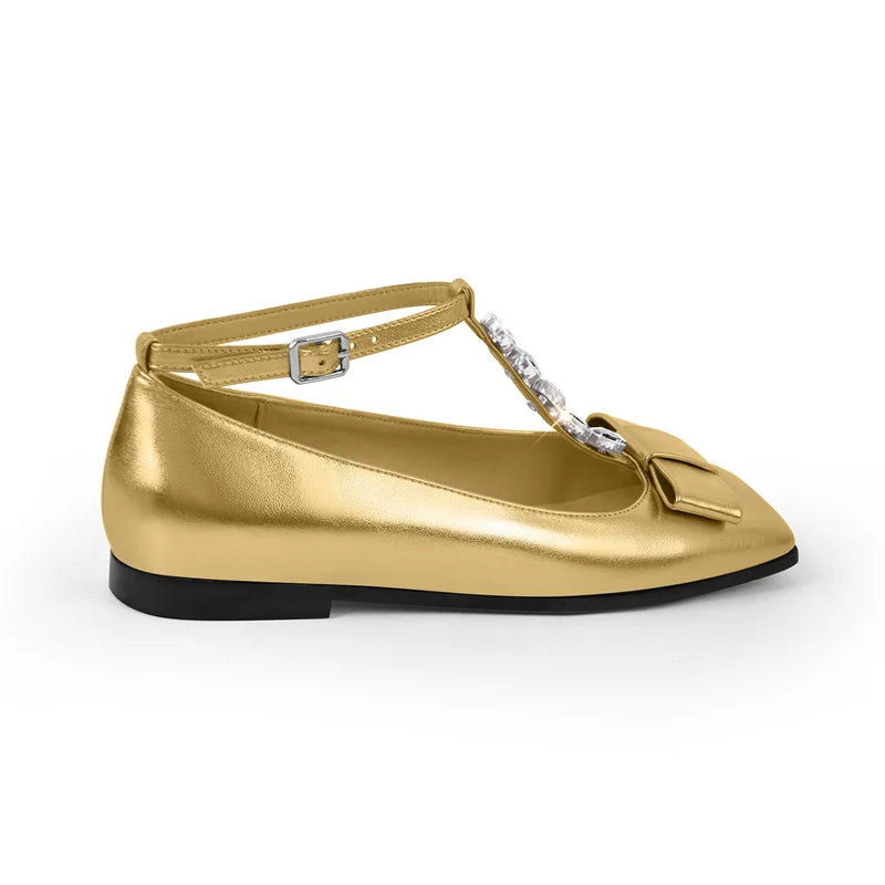 Woman Rose Red Elegent Slip On Flats Fashion Daily Elegant Crystal Flat Shoes