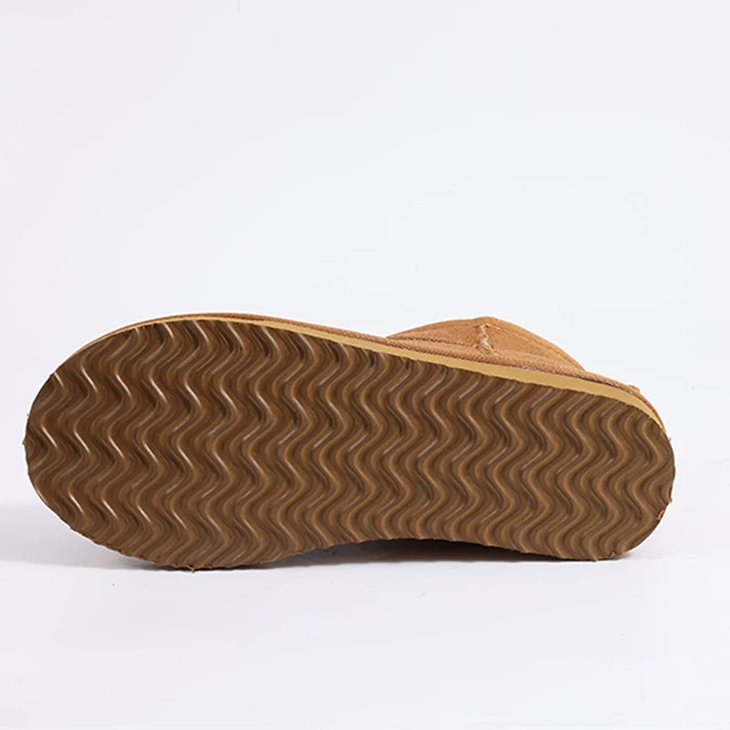 Women's Winter Snow Boots Classic Fur Plush Ankle Shoes Outdoor and indoor Use With Anti-Skid Warm Fuzzy Cotton Shoes