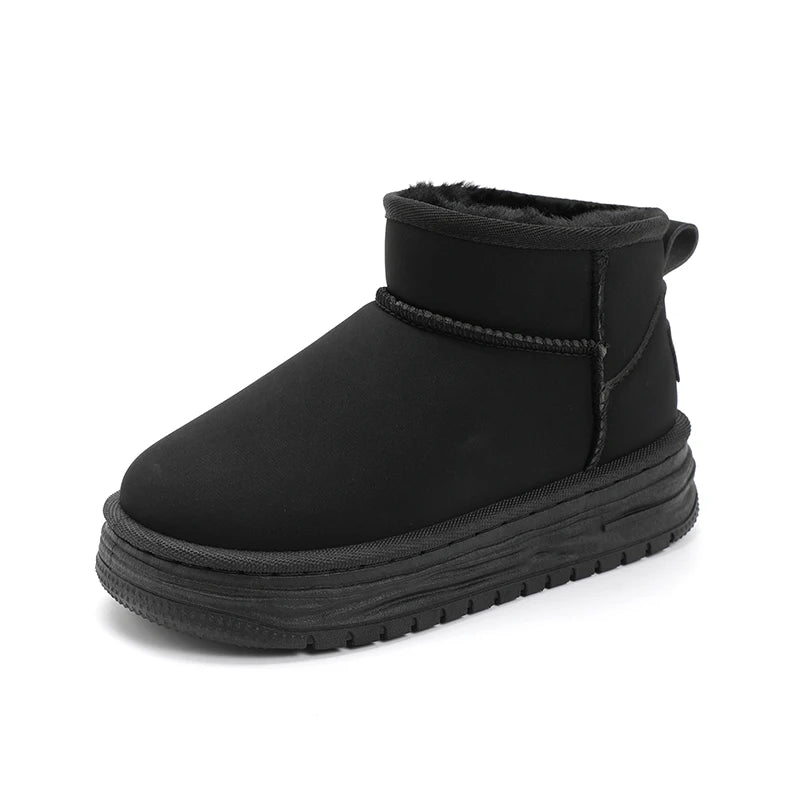 Kids Snow Boots AntiSlip Fur Thick Sole for Girls Casual Sport Sneakers Women's Fashion Brown Ankle Boots Waterproof Warm