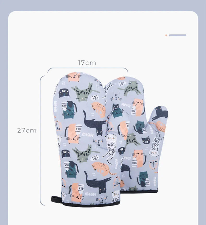 GIANXI Microwave Mitts Gloves  Anti-scald  Heat Resistant Insulation Non-slip Kitchen Tools Oven Mitts Baking Accessories