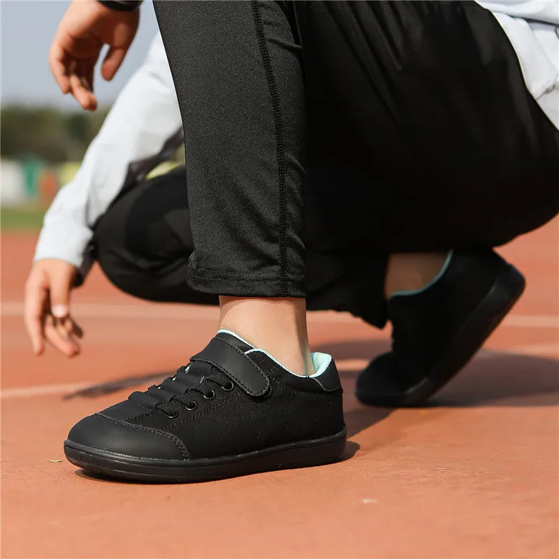 Blotevoetenschoenen voor kinderen, lichtgewicht ademende sneakers met brede neus voor sporten, hardlopen, tennis en buitenavonturen