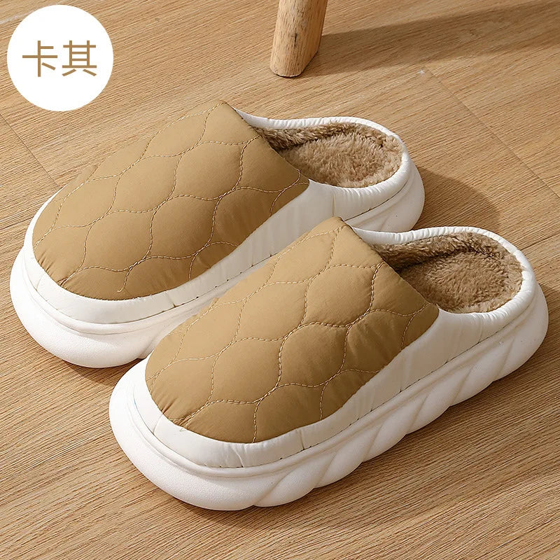 Men's Fur Fluffy Winter Warm Plush Slippers For Indoor and Outdoor Use Anti-Slip Cotton Fuzzy Shoes