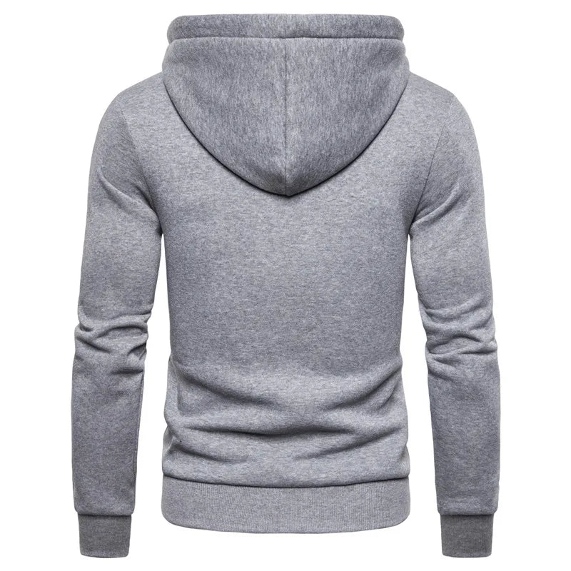 2021 neue Herbst Winter Baumwolle Hoodied Herren Sweatshirts Solide Hoody Fleece Dicken Hoodies Männer Sportswear Zipper Sweatshirts Männer
