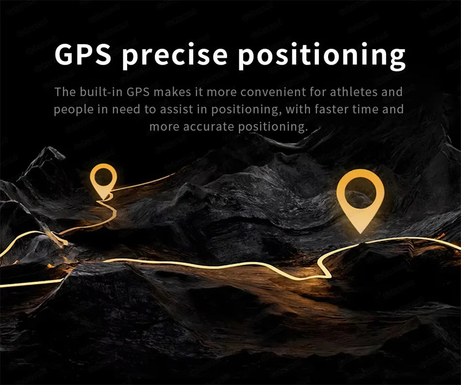 2025 New Rugged Military GPS Smart Watch Built-In GPS Tracker Compass Sports Fitness Tracking Smartwatch - Compatible with HUAWEI & Xiaomi IOS