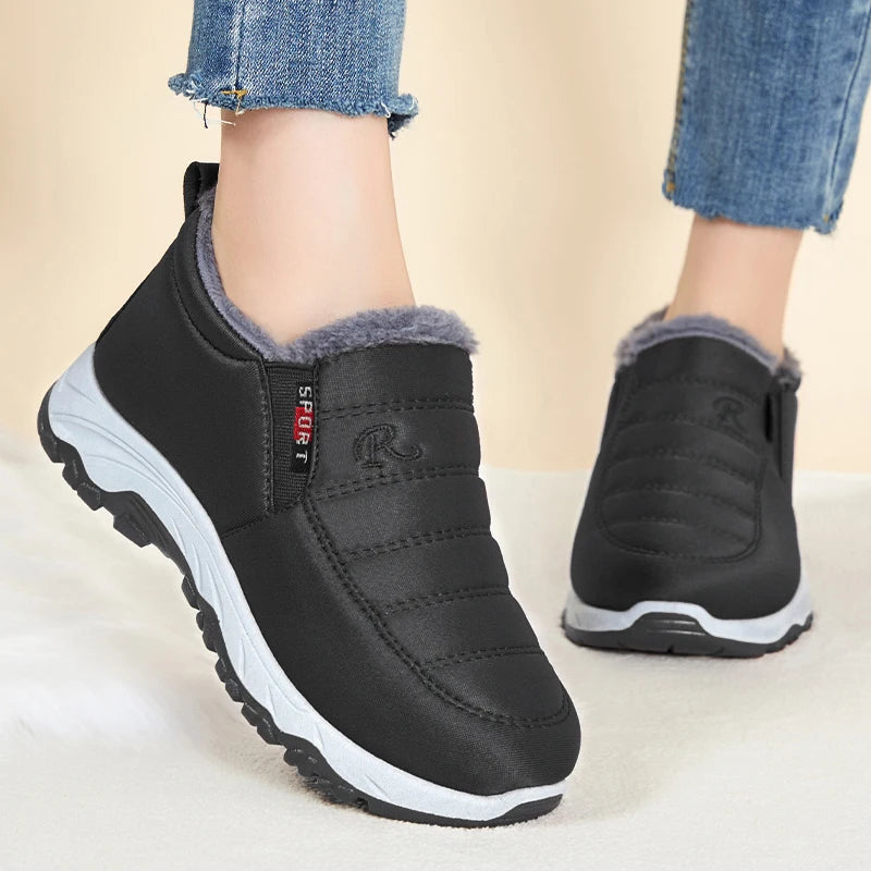 Women Boots Snow Platform Plush Women Shoes Slip On Boots For Unisex Shoes Fashion Ankle Boots Casual Punk Botas Mujer Winter