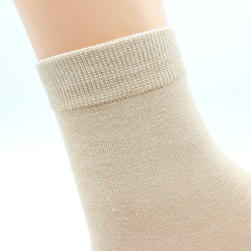 10 Pair Women's Bamboo Fibre Socks Harajuku Retro Solid Colour Casual Ladies Set Korean Style Female Socks