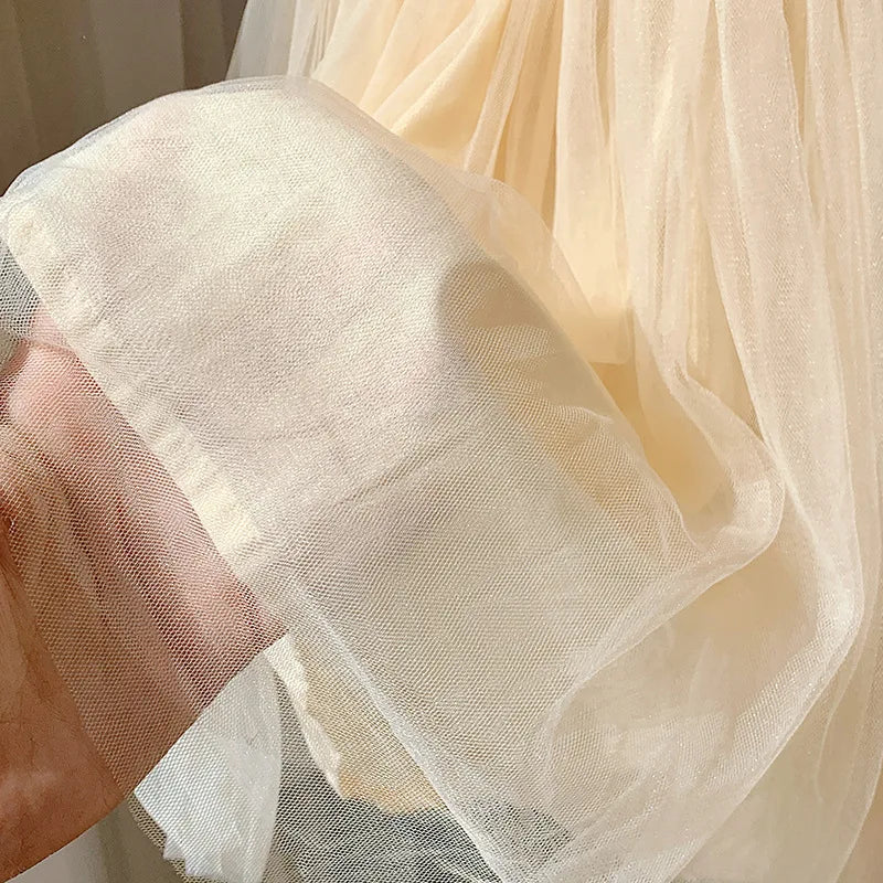 Summer Kids Sweet Mesh Dress Girls 6 Colours Suspended Floral Beach Skirt Children Tutu Princess Dress 1-6Y Girls