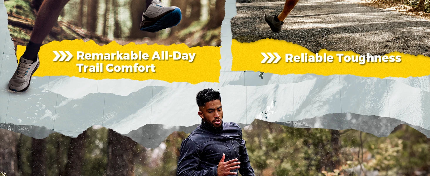 Antislip trailrunningschoenen voor heren, extra brede, lichtgewicht sneakers voor mannen met gezwollen voeten, ondersteuning van de voetboog en pijnverlichting
