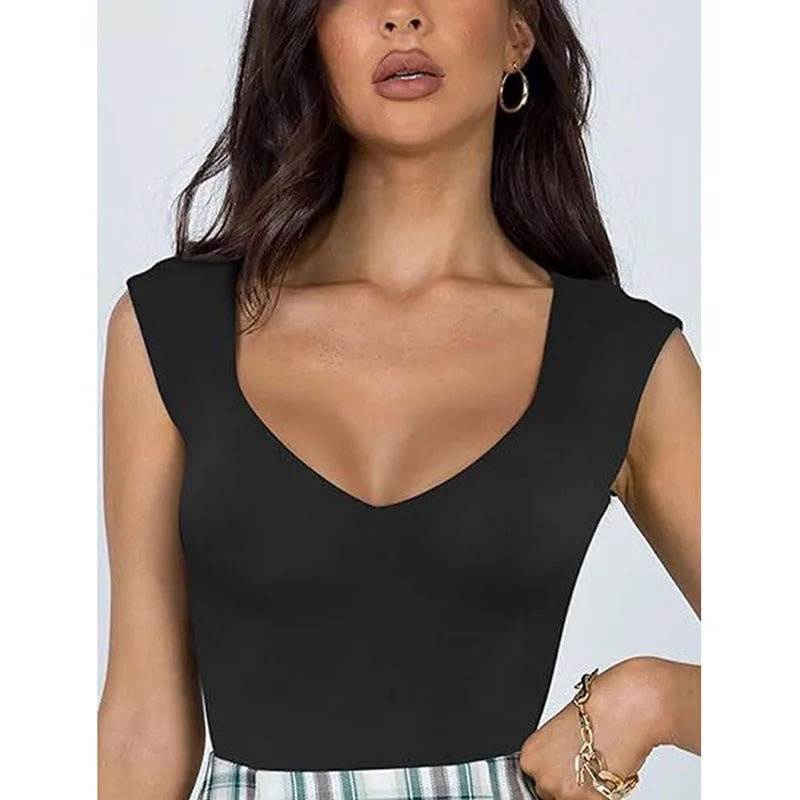 Black White Bodysuit Women Sporty Casual Sleeveless V-Neck Yoga Gym Jumpsuit Female Summer Slimming Shapewear Beach Playsuit
