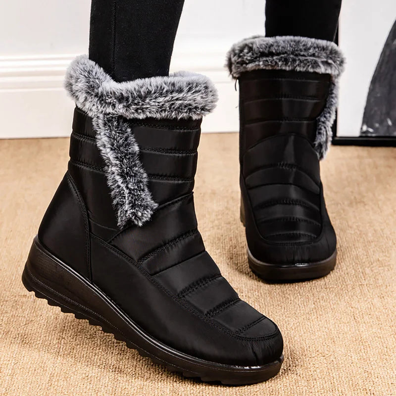 Boots Woman Snow New Women Shoes Platform Shoes Women Fashion Mid Women's High Boots 2025 Trend Botas Mujer Winter Shoes Boots