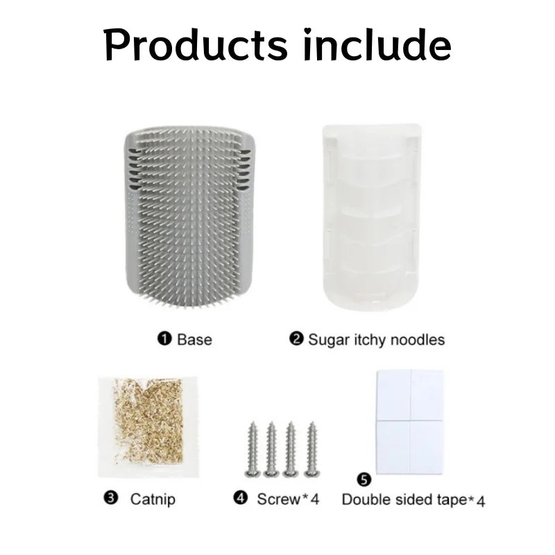 Cat Massage Tool Pet Hair Removal Massage Comb Wall Corner Self Cleaning Rubbing Brush Cats Toys Pet Beauty Supplies