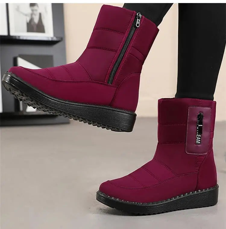 Boots Women Snow Plush Women's Boots Platform Women Shoes Casual Keep Warm Shoes Woman Flat Soft Winter Shoes Botas Mujer