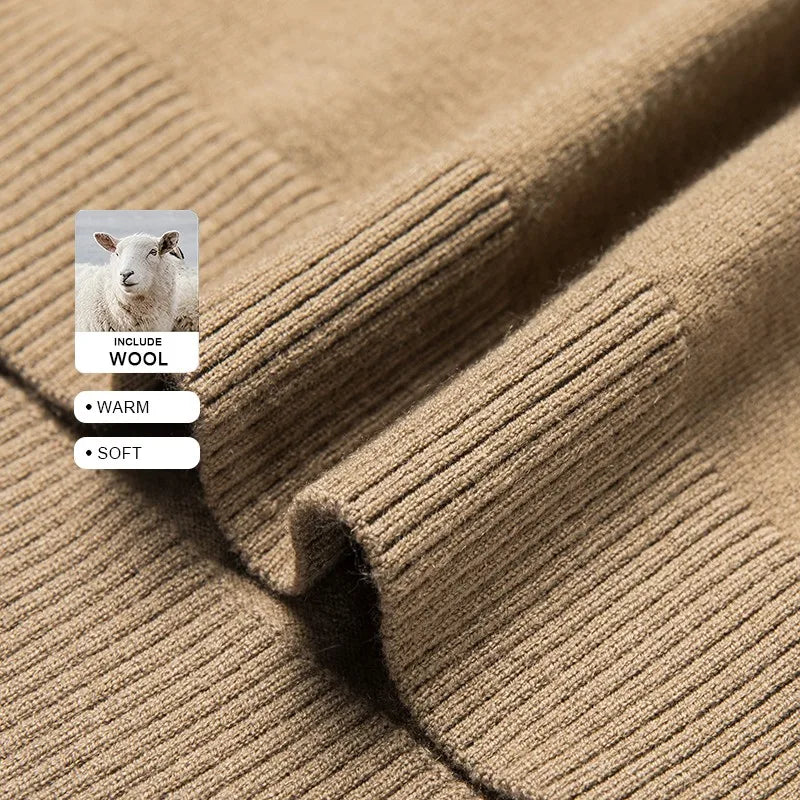 Men's High-End Woollen Designer Knitted Pullover Sweater, Casual Graphic Trendy Korean Brand, and Male Jumpers