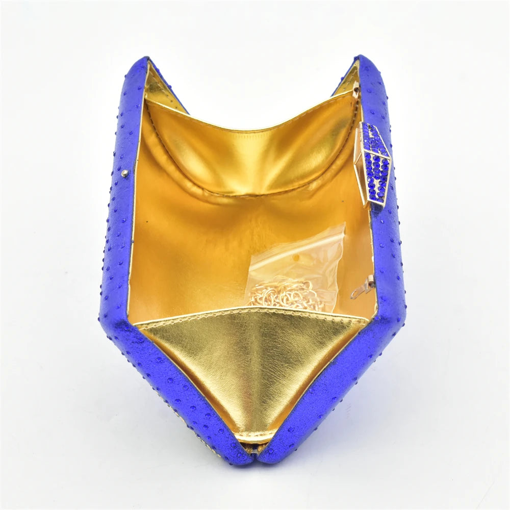 Women's Italian Shoes with Matching Bags Set Decorated with Rhinestone Open Toe Ladies' Slippers Shoes