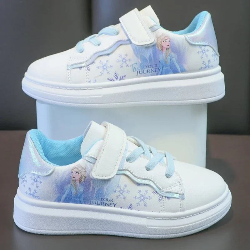 Disney Kids Girls Shoes fashion Children Sneakers Girls Elsa Frozen Princess Casual Sport Shoes Student Shoes Teen Shoes