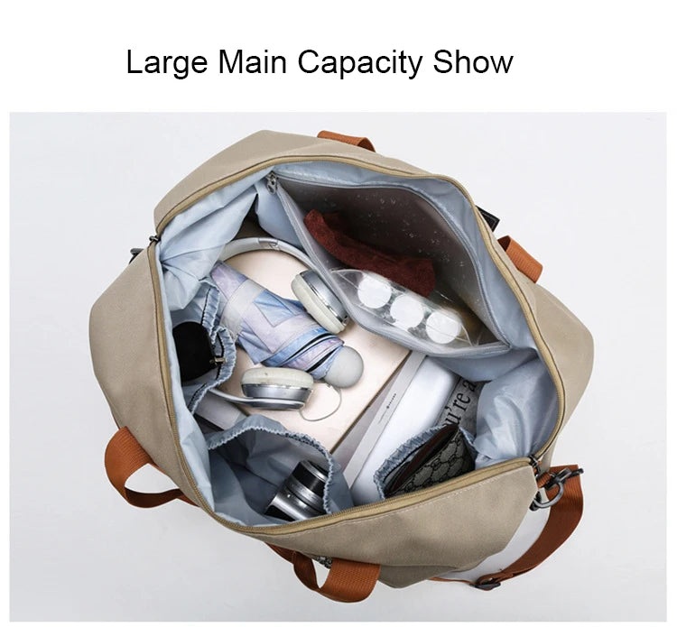 Travel And Portable Fitness Sports Bag With Shoulder Crossbody Feature - Chest & Handbag Duffle Carry On Weekender Bag