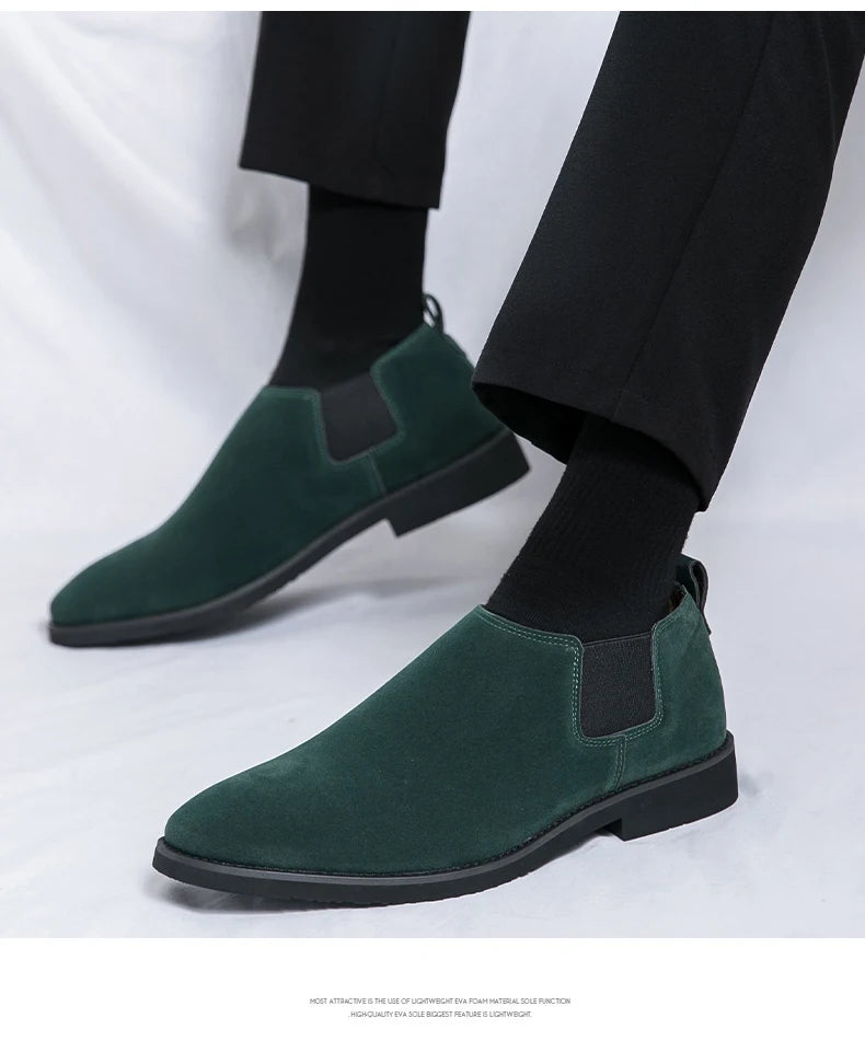 Plus Size 47 48 Men Outdoor Dress Walking Shoes Suede Leather Male Formal Business Oxford Gentleman British Chelsea Shoes
