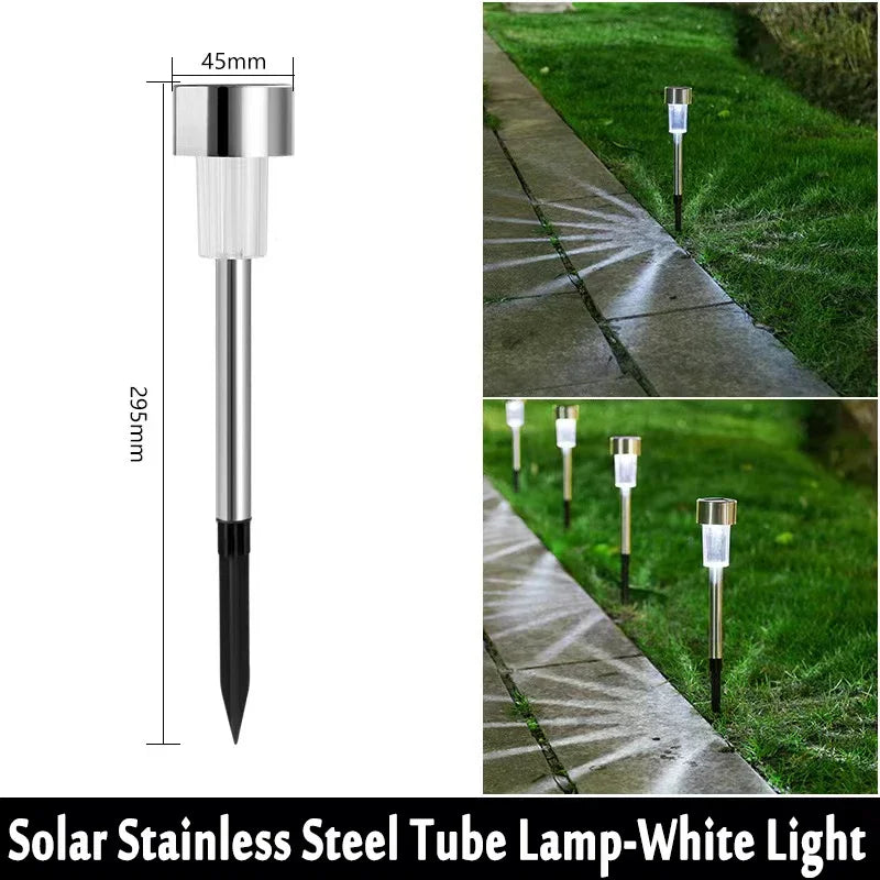 Solar Outdoor Lights Garden Lamp Solar Powered Waterproof Landscape Path Outdoor for Yard Backyard Lawn Patio Decorative