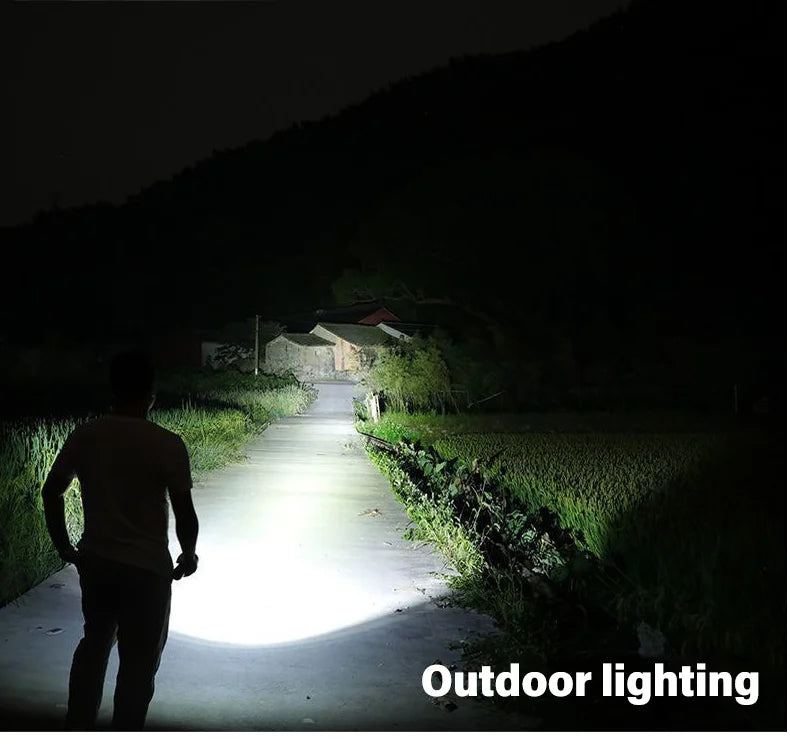 Super Bright Zoom Flash Flashlight,3 Lighting Modes,Rechargeable Portable LED Torch,Ideal for Outdoor,Camping,Fishing,Emergency