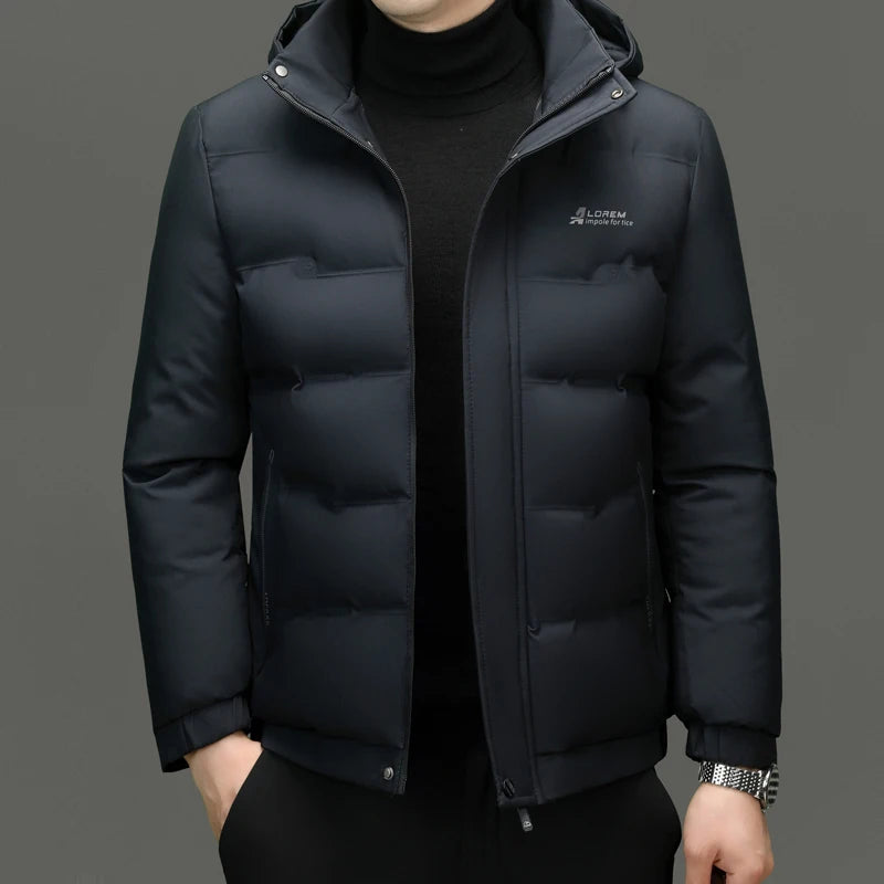 Men's Top Grade Designer Winter Brand Parka Jacket Casual Fashion Windbreaker Hooded Thick Bubble Male Coats