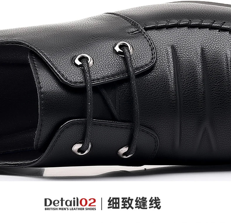 Stylish Men Formal High Heel Dress Shoes Trendy Style Male Business Officer Oxfords Fashionable Youth Party Evening Shoes