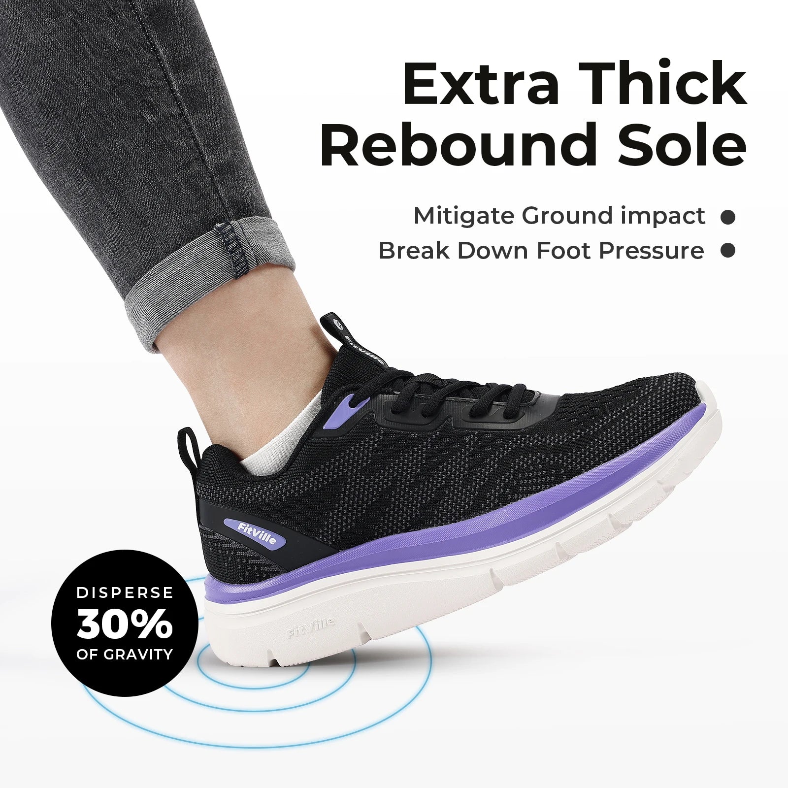 Women's Shoes Wide Width Walking Casual Shoes Thick Sole Lightweight Sneakers for Swollen Feet Relieve Toe Pain