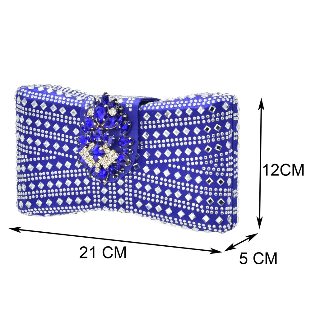 2025 Italian Shoes and Bags Matching Set Decorated with Rhinestone Plus Size Heels