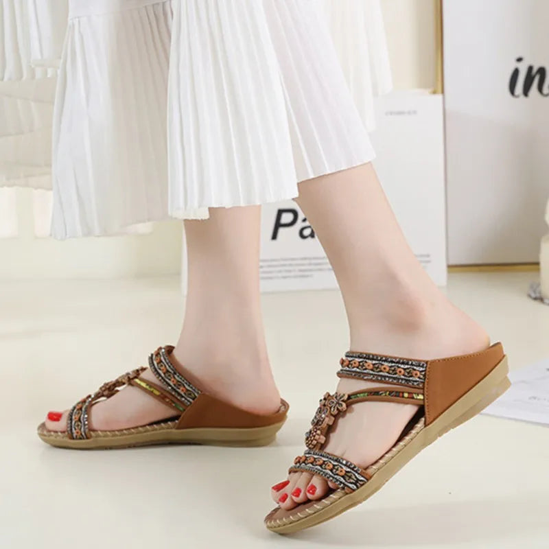 Woman Shoes Sandals Summer Fashion Slip On Ladies Shoes Outdoor Women's Sandals Platform Retro Sandalias Mujer Women's Slippers