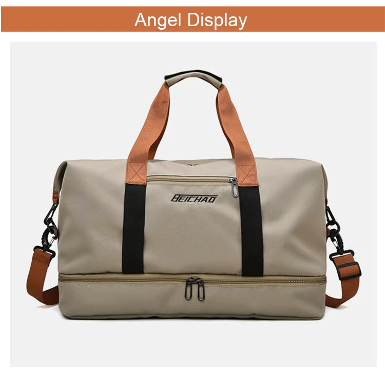 Travel And Portable Fitness Sports Bag With Shoulder Crossbody Feature - Chest & Handbag Duffle Carry On Weekender Bag