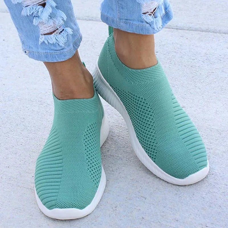 Fashion Women Sneakers Trainers Shoes Woman Comfortable Sneaker Women Slip On Sock Shoes Flat Women's Sneakers Zapatos De Mujer