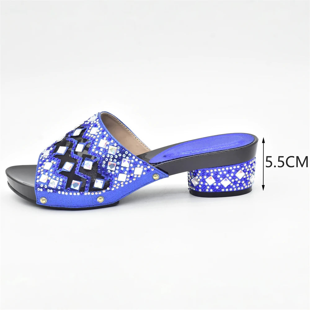 Italian Women Wedding Shoes and Bag Set Decorated with Rhinestone Shoes for Women 2025 Designer Luxury Elegant Pumps