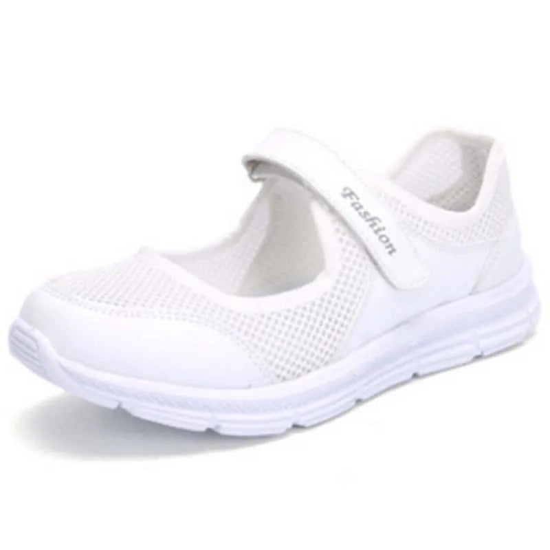 Sneakers For Women Breathable 2025 New Fashion Flat Soft Woman Vulcanize Shoes Mesh Fabric Women Shoes Female Footwear