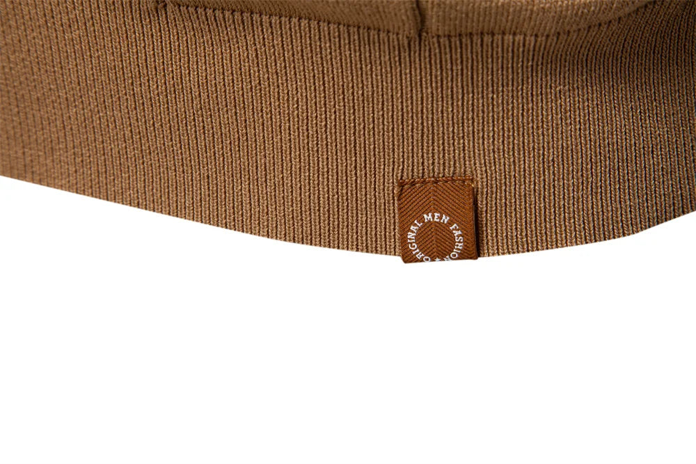 2025 Summer Men's Knit Cotton Polo Shirt - Breathable & Stretch Turn-Down Collar Design for Business Golf and Social Events